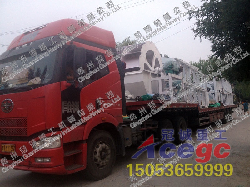 新型轮斗洗石机