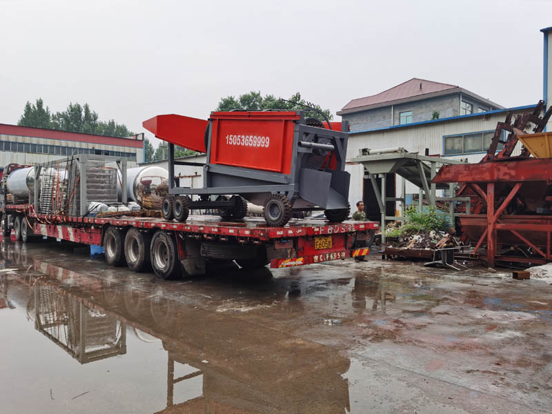 小型无轴移动滚筒洗石机