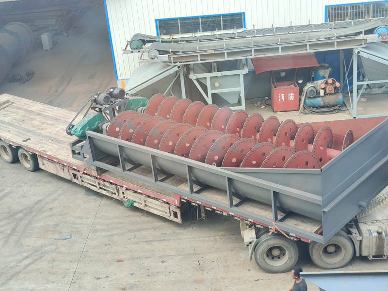 双螺旋洗石机厂家发货现场