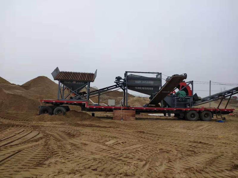 移动滚筒筛洗石机