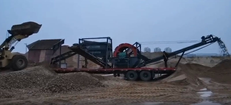 移动滚筒筛洗石机