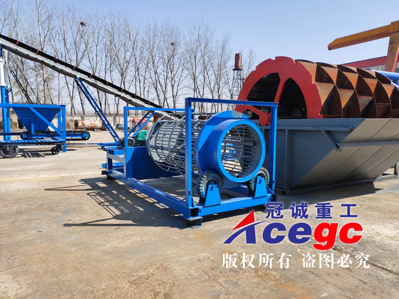 滚筒轮斗联合洗石机